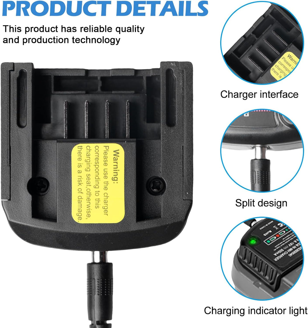 Ladegerät Kompatibel mit Black & Decker, Ladegerät Lithium 18V/20V Lithium-Akku BL2018 BL2018-XJ LBX