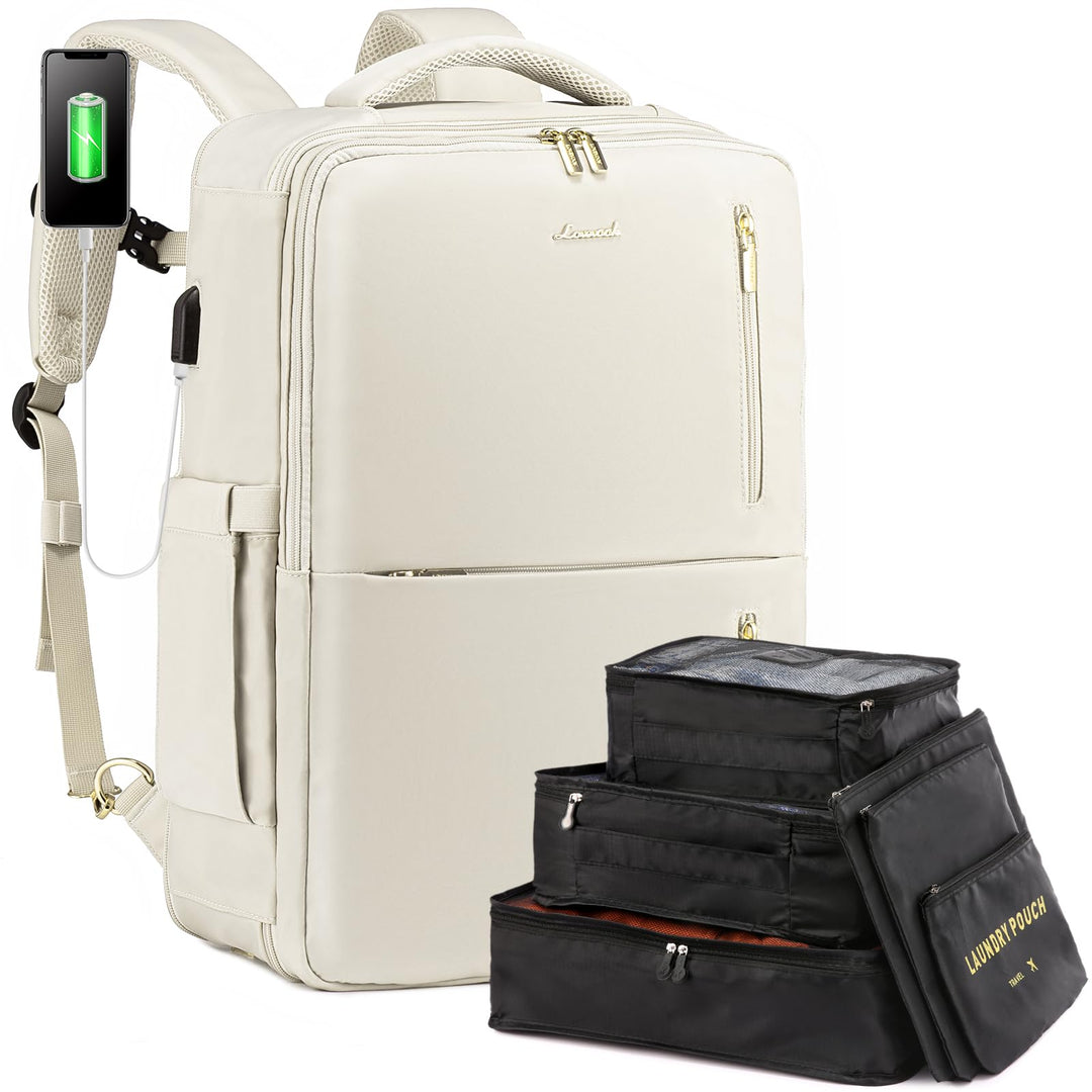 LOVEVOOK Rucksack Damen gross mit Schuhfach Nassfach & Laptopfach 17 Zoll, Reiserucksack Herren, Erw