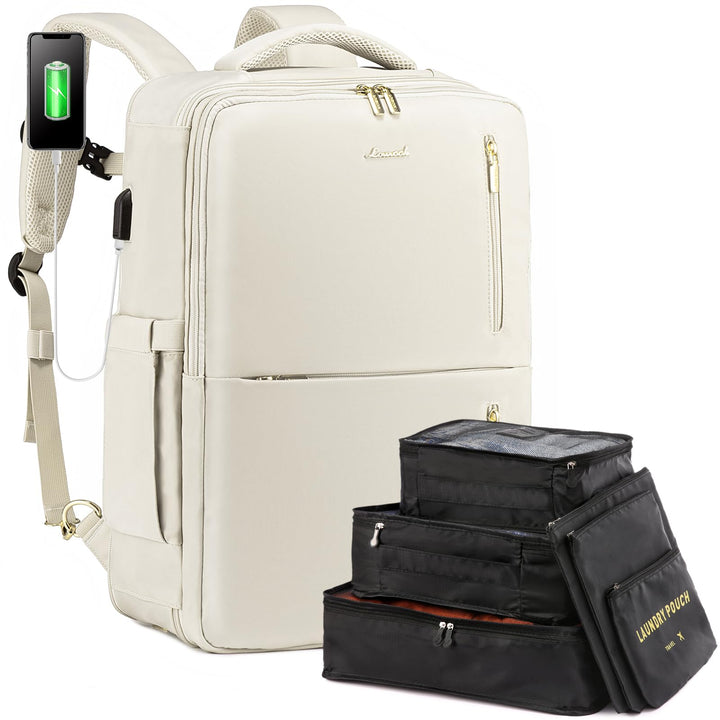 LOVEVOOK Rucksack Damen gross mit Schuhfach Nassfach & Laptopfach 17 Zoll, Reiserucksack Herren, Erw
