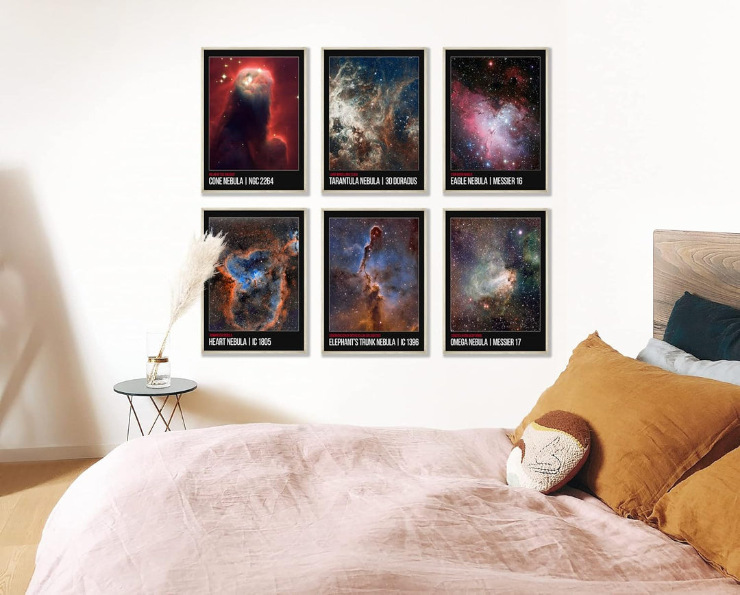 Weltraum-Schlafzimmer-Wanddekoration – Galaxie-Kunst, Kinderzimmer-Dekoration, Universum, Nebel, mod