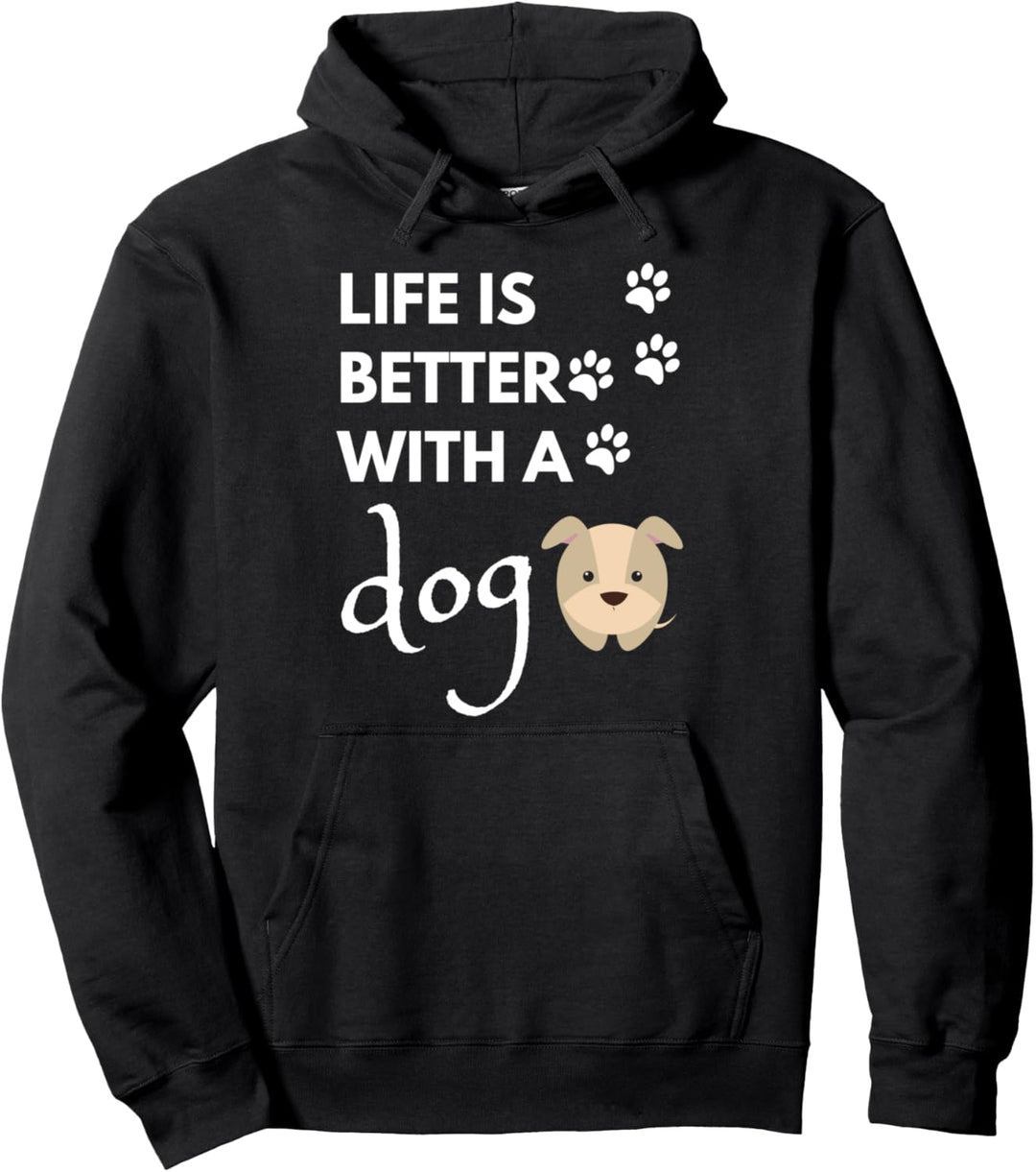 Das Leben ist besser mit einem Hund Nette Hunde Pfote Tier Pullover Hoodie