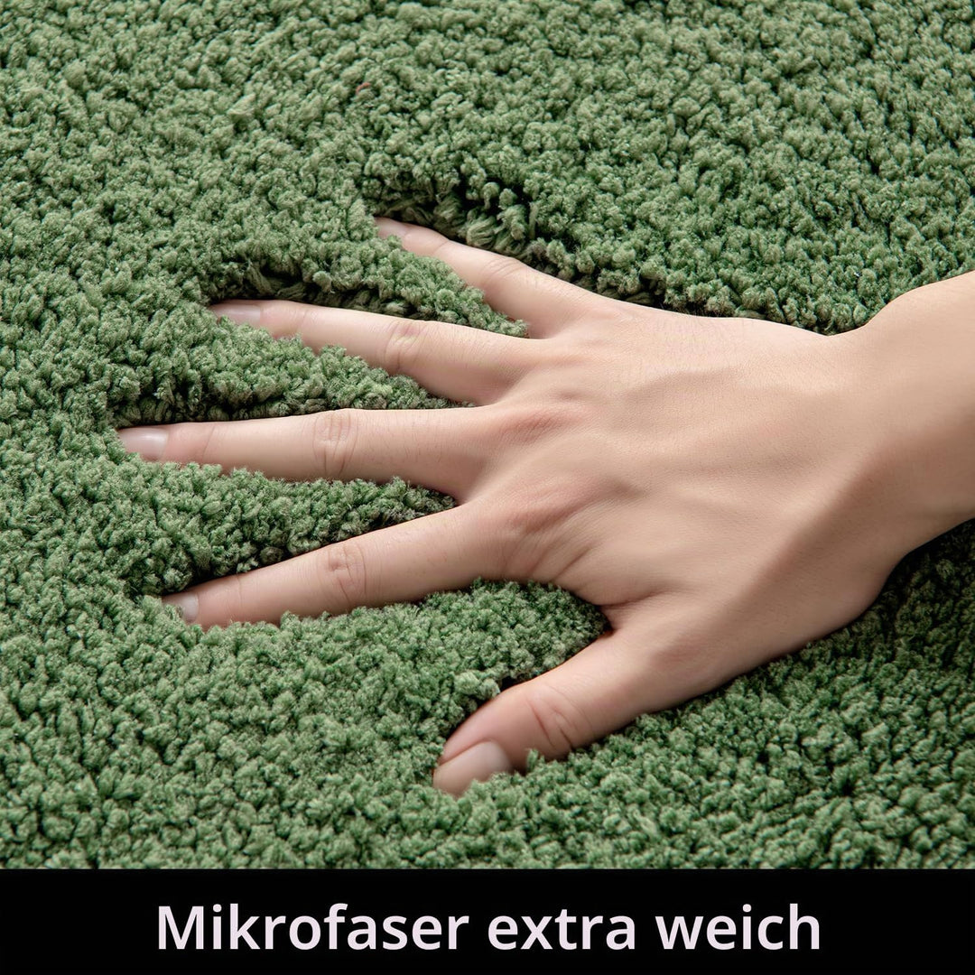 MIULEE Badematte Weiche Badteppich rutschfest Badvorleger Fussmatte Badzimmermatte Bettvorleger Flau
