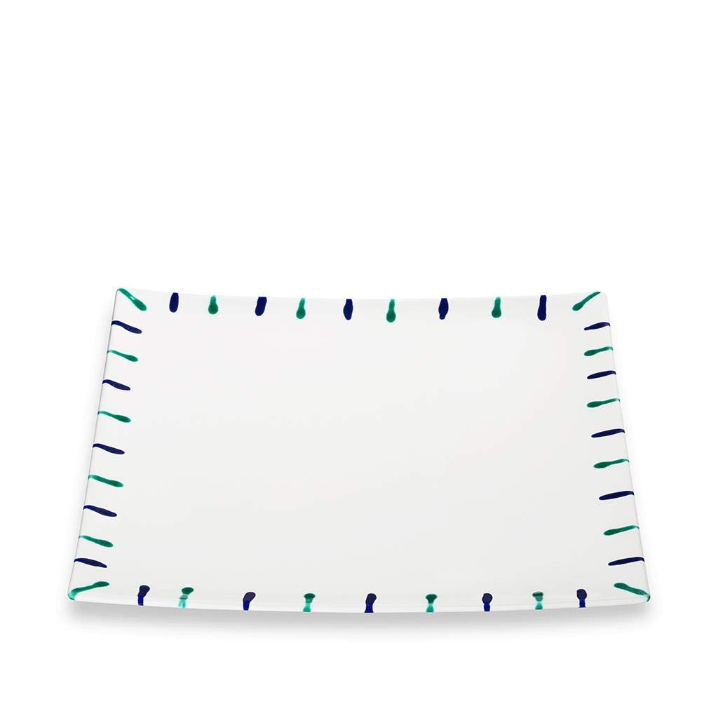 GMUNDNER KERAMIK Platzteller eckig Grösse: l= 31 cm x b= 31 cm x h= 2.8 cm Traunsee Geschirr, handge