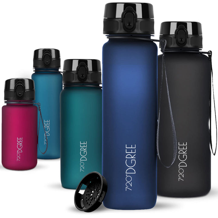 720°DGREE Trinkflasche “uberBottle“ +Sieb - 350ml, 500ml, 650ml, 1000ml, 1,5l, 2l - BPA-Frei - Wasse