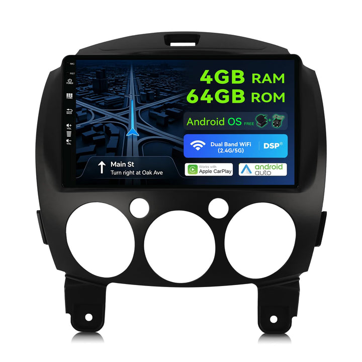 JOYX Android 12 Autoradio Passt für Mazda 2 (2007-2012) - [4G+64G] - Eingebaut DSP/Carplay/Android A