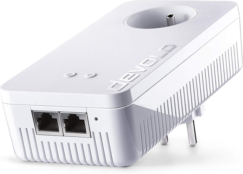 Devolo dLAN Netzwerk-Stecker weiss 1200 Mb/s Avec Prise Gigogne Zusatzmodul (1x) 1200 Mb/s 2 ports G