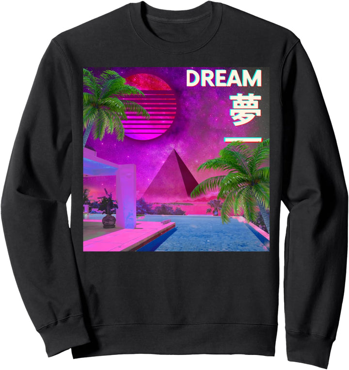 Vaporwave Dream. Elektrisches Paradies mit Pyramiden Sweatshirt
