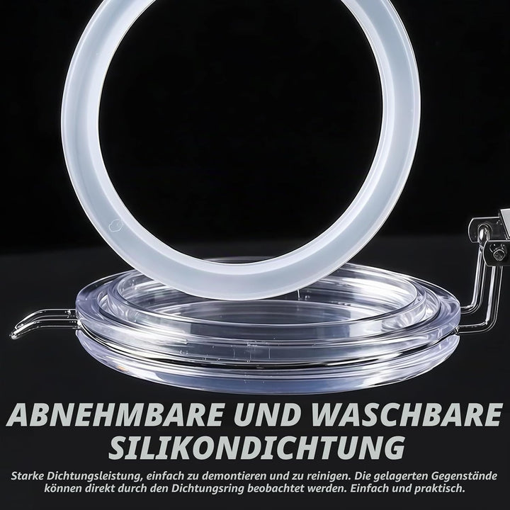 2Pcs Premium Kaffeedose: 1.1L Kaffeedose Luftdicht mit Deckel, Edelstahl Dose zur Aufbewahrung, Arom