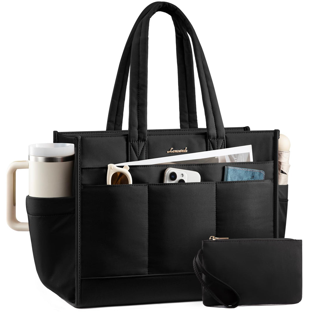 LOVEVOOK Shopper Tasche Damen, Handtasche Mittelgross, leichte Arbeitstasche,15,6 Zoll Laptoptasche