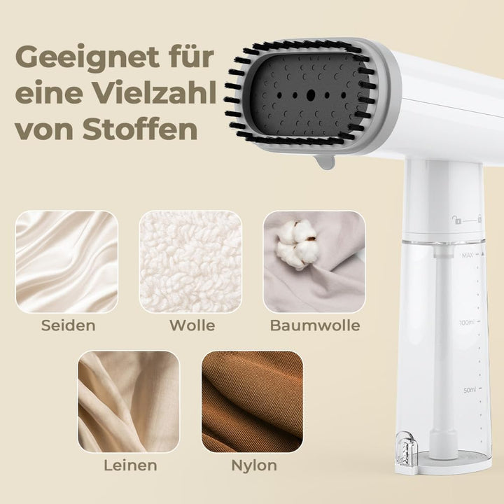 Vpcok Direct Steamer 1000W, Reisebügeleisen mit 150ml Wassertank Klein und Leicht， Portables Hand-Da