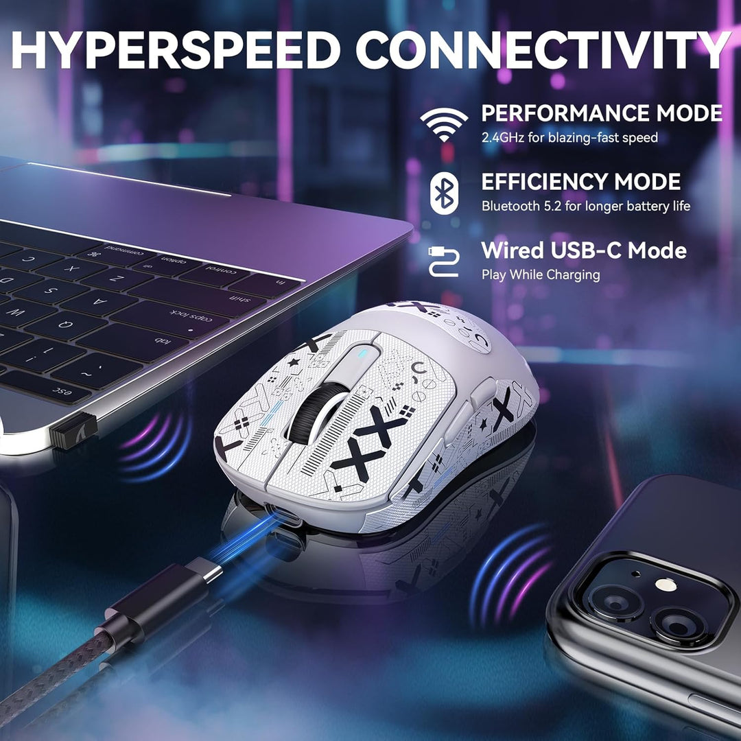 VGN GAMEPOWER x Attack Shark X3MAX PAW3950 Kabellose Gaming-Maus Superlight, 42000DPI, 49g Ultraleic