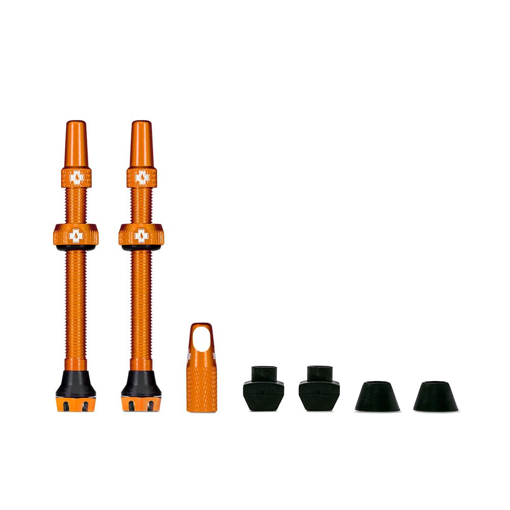 Muc-Off Unisex-Erwachsene V2 Presta Tubeless Ventile, Orange, 60mm Orange 60mm, Orange 60mm