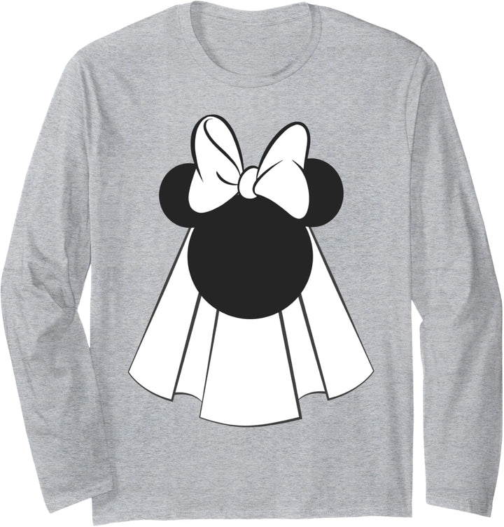 Disney Minnie Mouse Wedding Gown Head Portrait Langarmshirt