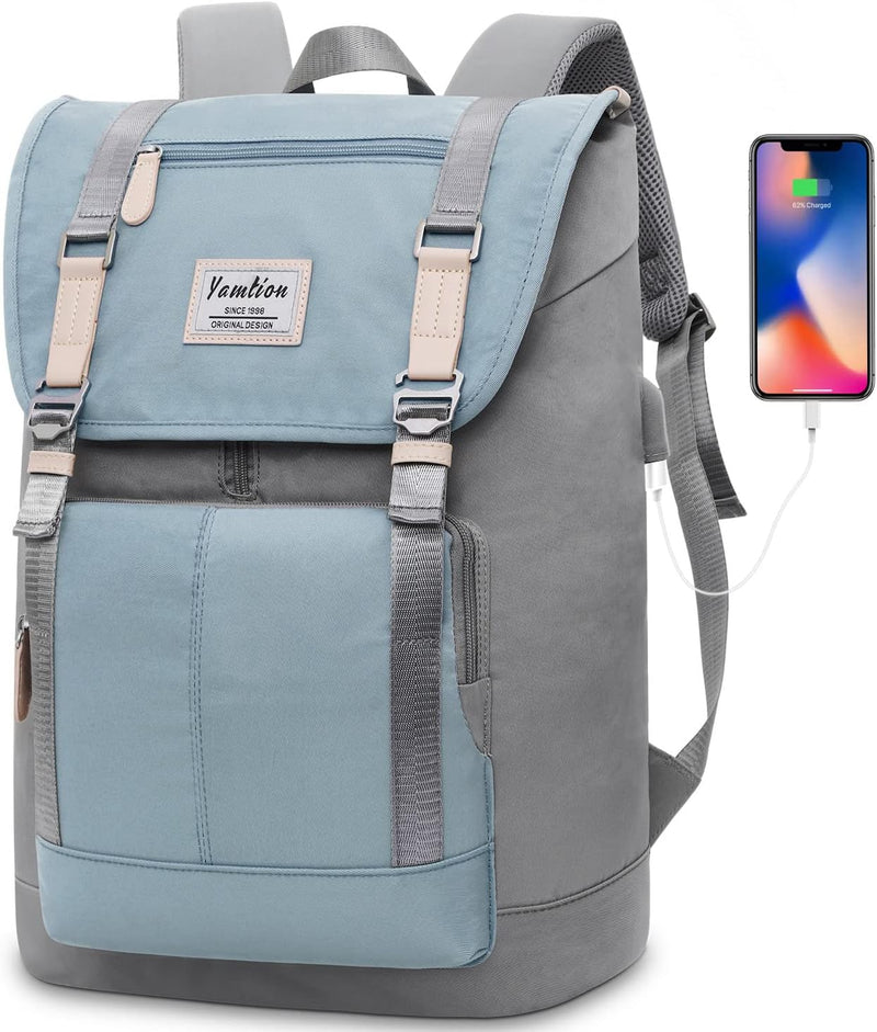 YAMTION Laptop Rucksack 17 Zoll für Damen & Herren,Rucksack Schule Mädchen Schulrucksack Frauen Schu