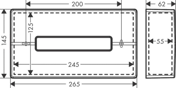 hansgrohe Kosmetiktuchox AddStoris, Taschentuchbox, Mattweiss, Mattweiss