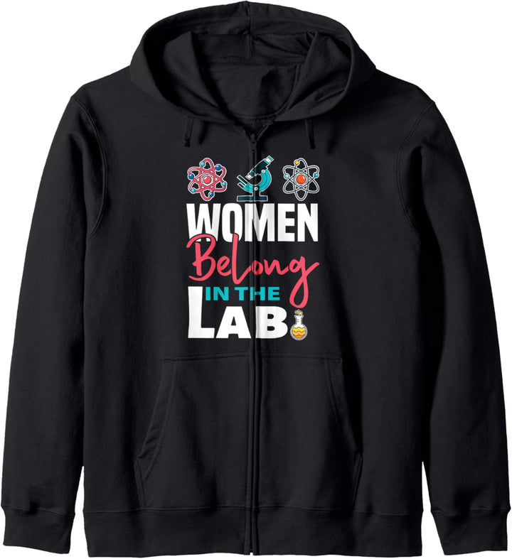 Frauen gehören im Labor - Wissenschaft Kapuzenjacke