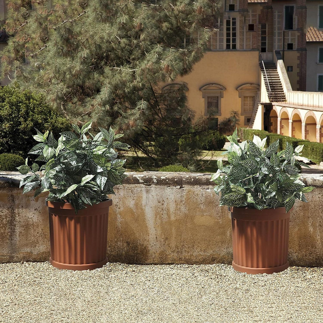 Bama 30900 Topf mit Untersetzer, terrakotta, 27x52x49 cm Terracotta, Terracotta