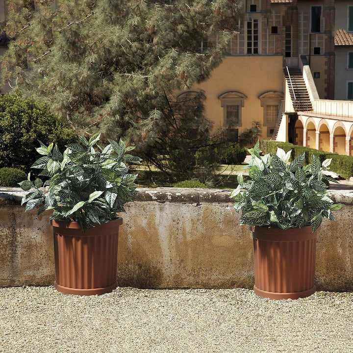 Bama 30900 Topf mit Untersetzer, terrakotta, 27x52x49 cm Terracotta, Terracotta