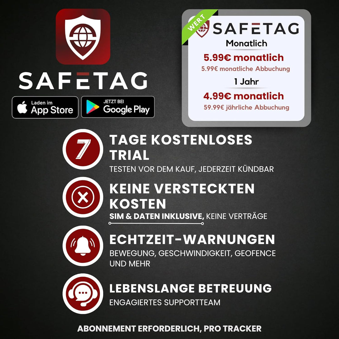 Mini 4G – Mini wiederaufladbarer 4G LTE GPS-Tracker, Auto, Motorrad usw. 34–205 Länder, Echtzeit-Tra