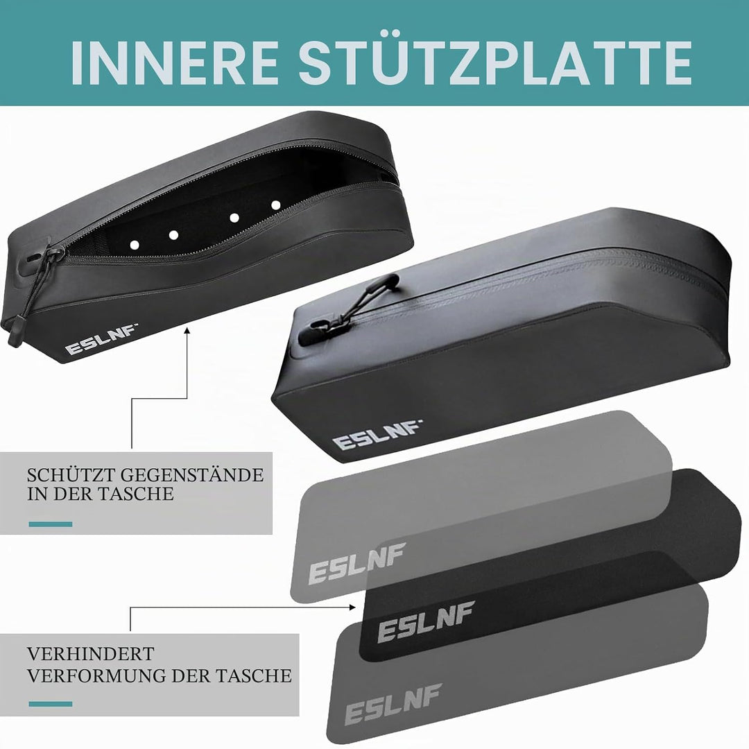 Fahrrad Rahmentasche Wasserdicht, TPU Oberrohrtasche Top Tube Bag mit Klett- und M5-Schraubbefestigu