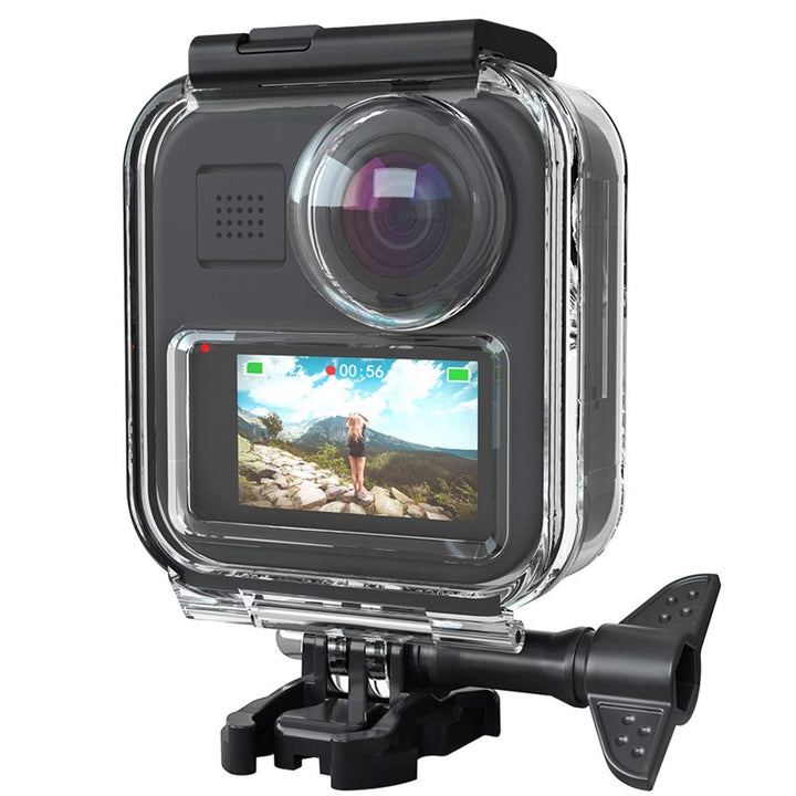 Action Kamera wasserdichtes Gehäuse, 20M Tiefe wasserdichtes Gehäuse geeignet für GoPro MAX, verstel