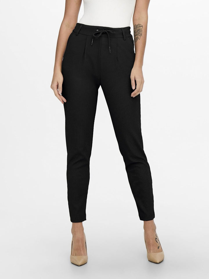 ONLY Damen Onlpoptrash-Sally Easy Mw Rib PNT Noos Hose M / 34L Black 1, M / 34L Black 1