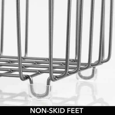 mDesign 4er-Set Küchenkorb aus Metall – flexibler Aufbewahrungskorb für die Küche, Vorratskammer etc