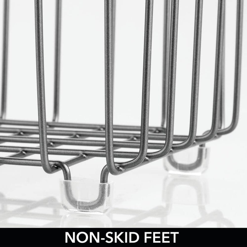 mDesign 4er-Set Küchenkorb aus Metall – flexibler Aufbewahrungskorb für die Küche, Vorratskammer etc