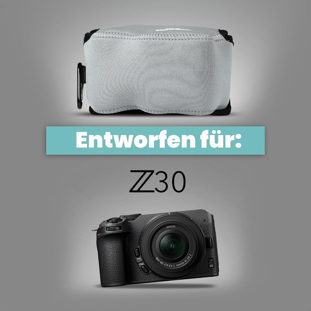 MegaGear Ultraleichte Kameratasche aus Neopren, kompatibel mit Nikon Z30 (16-50mm) (Grau), Grau