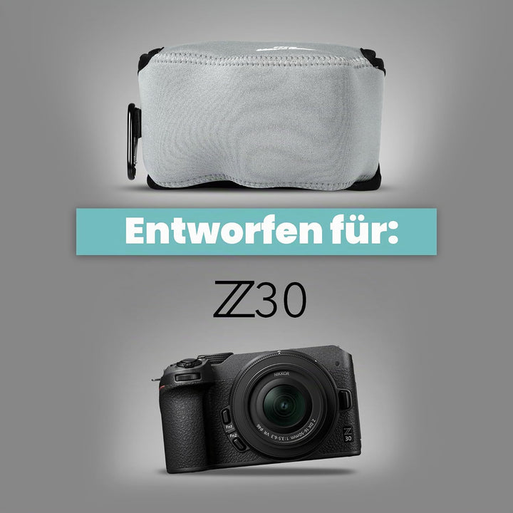 MegaGear Ultraleichte Kameratasche aus Neopren, kompatibel mit Nikon Z30 (16-50mm) (Grau), Grau