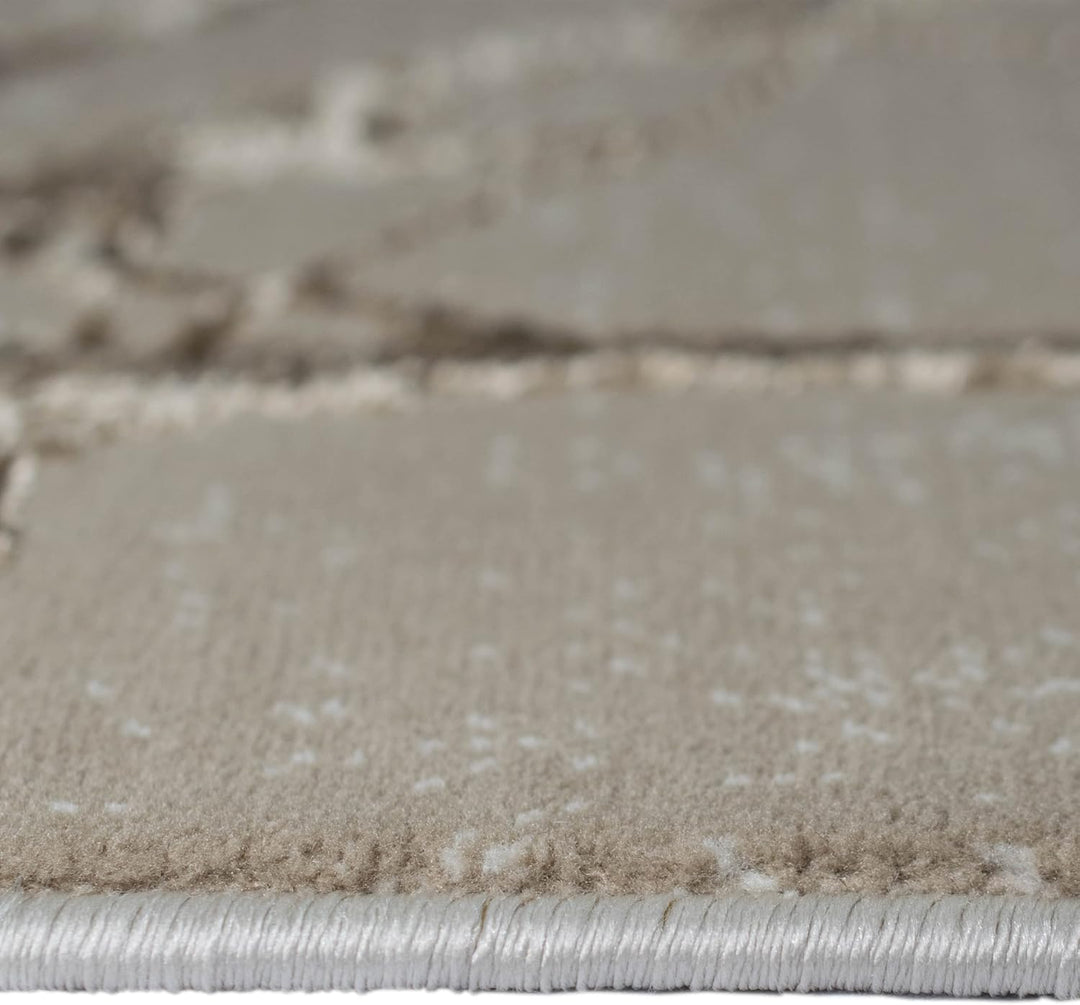 Teppich-Traum Designer Teppich Flur Wohn- & Schlafzimmer abstraktes Ästemuster beige Grösse 120x170