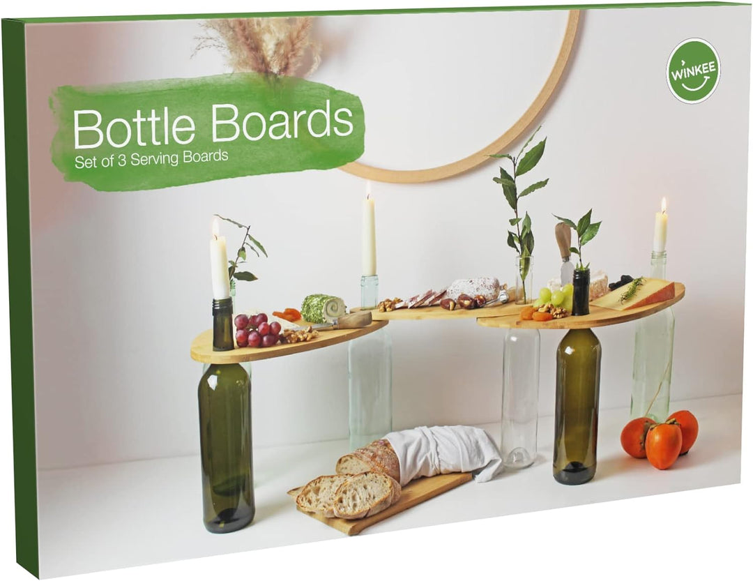 Winkee - Bottle Boards | Originelle Holz Servierplatten zum Stecken | Servierbrett Holz für Dein Sus