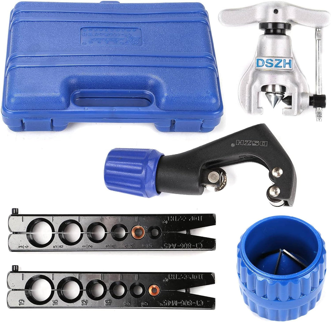 MorNon Bördelgerät 45 Grad Doppelt und Einfach Bremsleitung Rohr Set mit Biegezange Bördeln Werkzeug