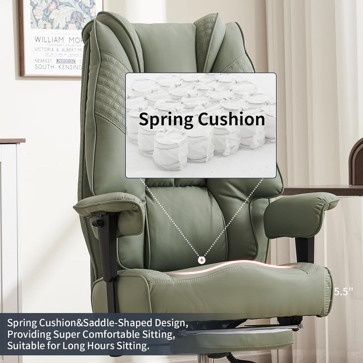 Chefsessel Ergonomisch 200kg - Schwerlast Bürostuhl, Taschenfederkern zur Rückenentlastung, Schreibt