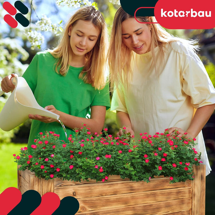 KOTARBAU® Blumenkasten - 79 x 39 x 30 cm - Pflanzkasten mit Vlies - Pflanzkübel gross aussen - Balko