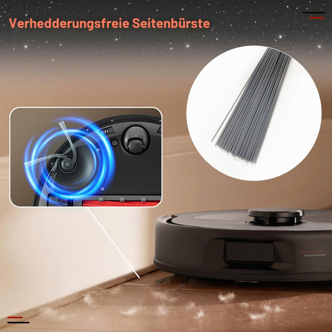 Zubehörset für Roborock QV 35A / QV 35S Saugroboter, 1 Hauptbürste 4 Staubbeutel 4 Wischtücher 4 HEP