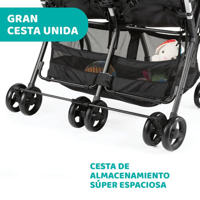 Chicco OHlalà Twin Geschwisterwagen von Geburt bis 15 kg, Kinderwagen für Zwillinge und Geschwister,