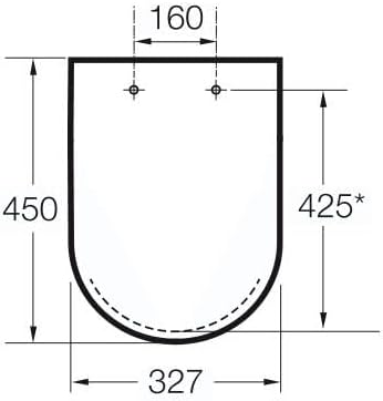 Roca Old Design Dama Ersatz-WC-Sitz mit Standard-Stangenscharnier, A801327004, weiss WC Sitz, WC Sit