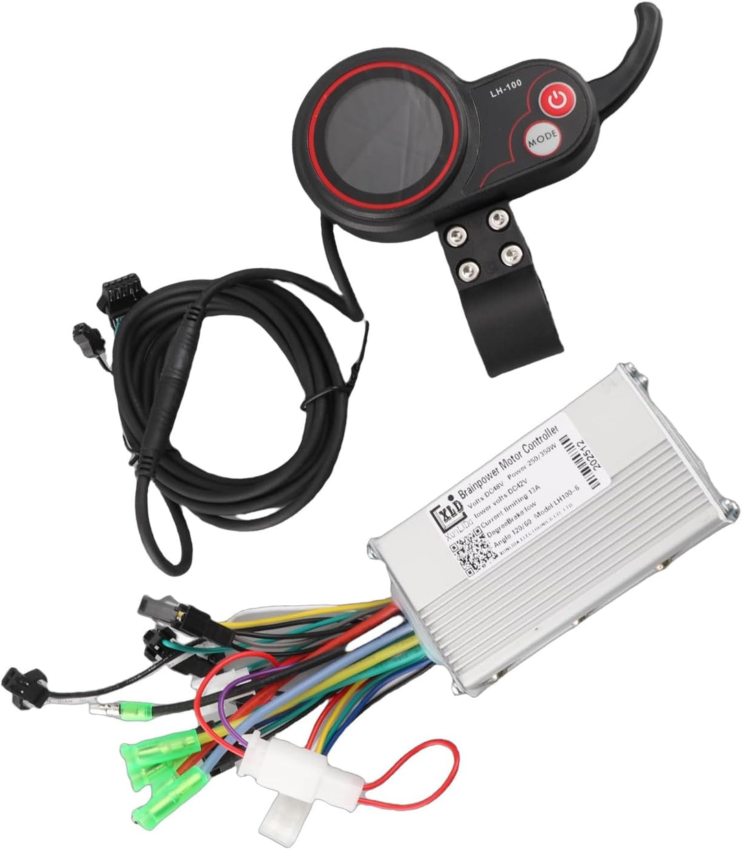 Alomejor E-Bike Controller Kit, Elektroroller-Controller mit LCD-Display und Schaltschalter (Univers
