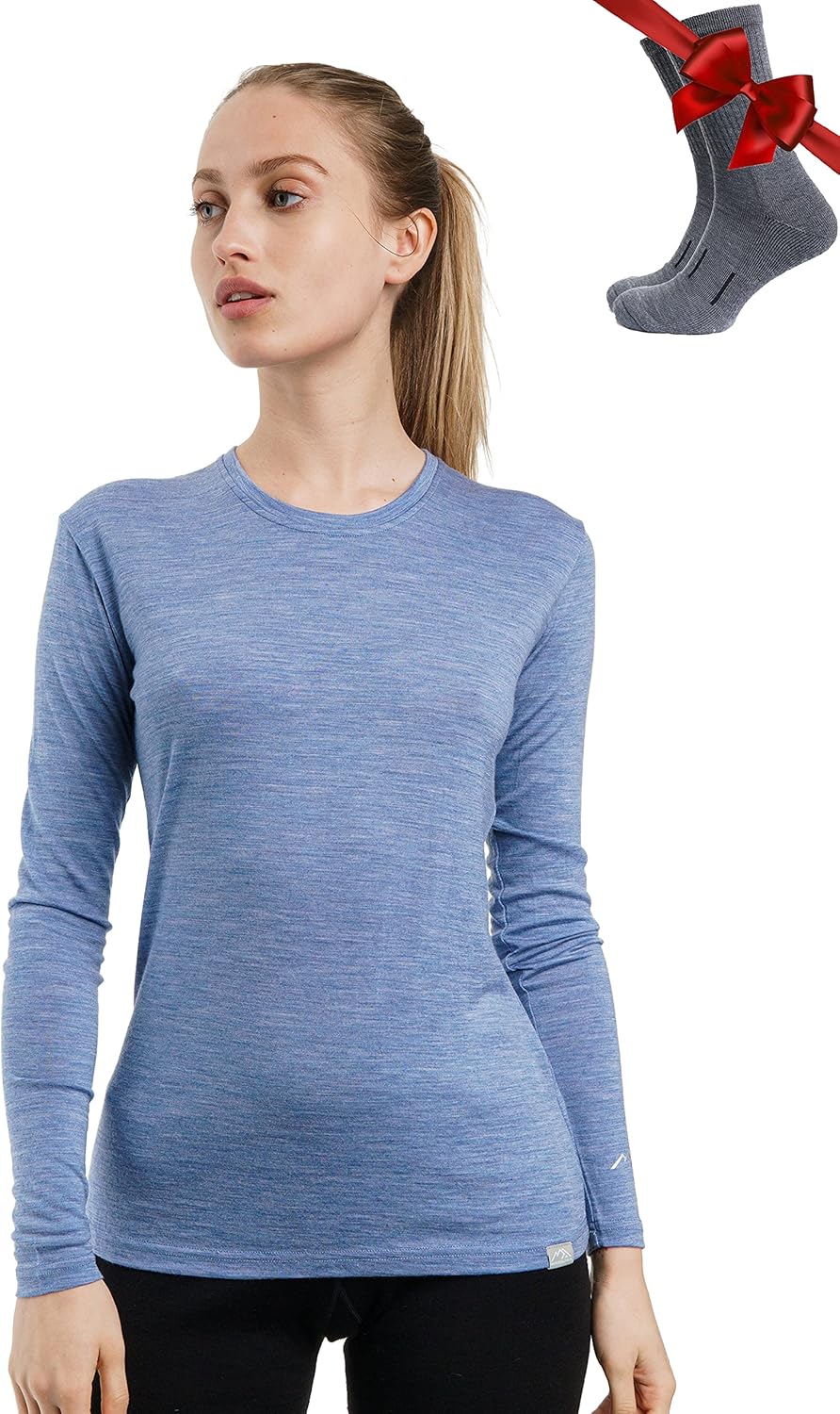Merino.tech Merino Shirt Damen Langarm - Premium 100% Merino Unterwäsche Damen Leichte, Mittel, Schw