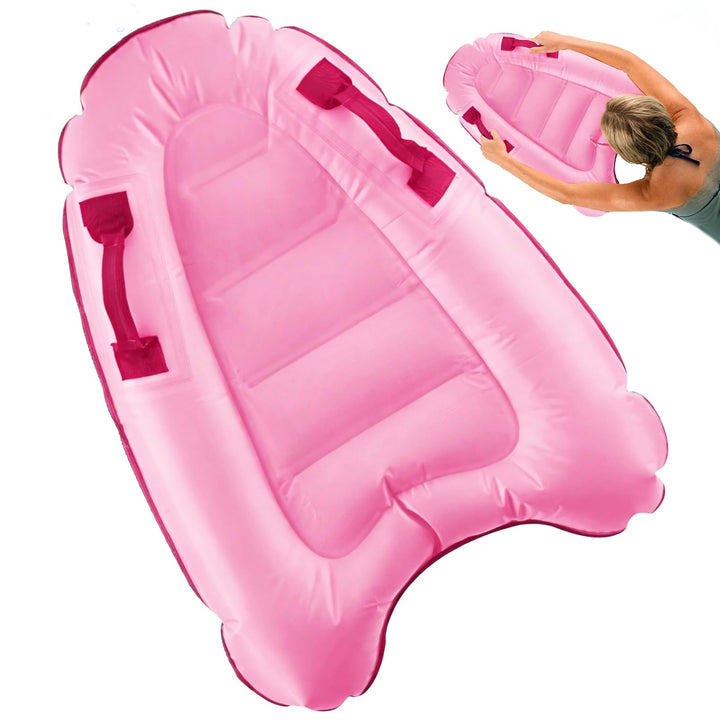 Aufblasbares Bodyboard, Shyllin Bodyboard mit Griffen, Surfbrett Aufblasbar, Mini Luftmatratze, Schw