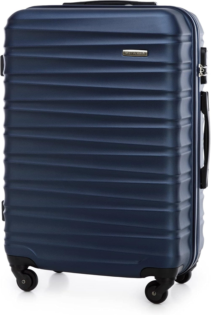WITTCHEN Reisekoffer Rollkoffer Trolley Mittlerer Koffer Handgepäck Hartschale aus ABS mit 4 Spinner