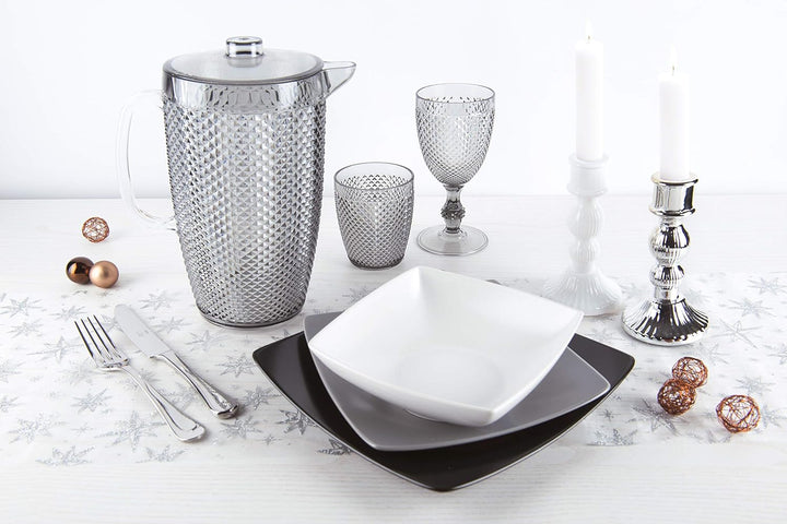 Brunch Time Glas 6er Set Linea Diamond 39 cl silber, Silber