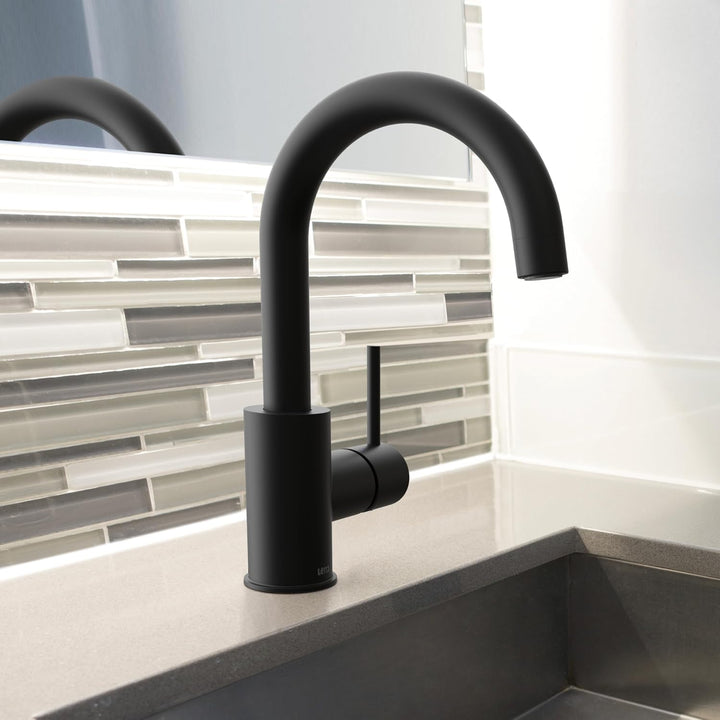 Lenz BOW² Waschtischarmatur schwarz-matt 46010251, Schwarz-matt