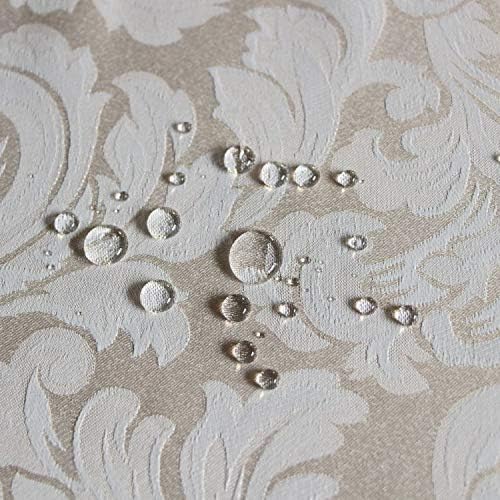 EHouseHome Damast-Servietten, Jacquard, wasserdicht, auslaufsicher, Polyester, Beige, 12 Stück, 43,2
