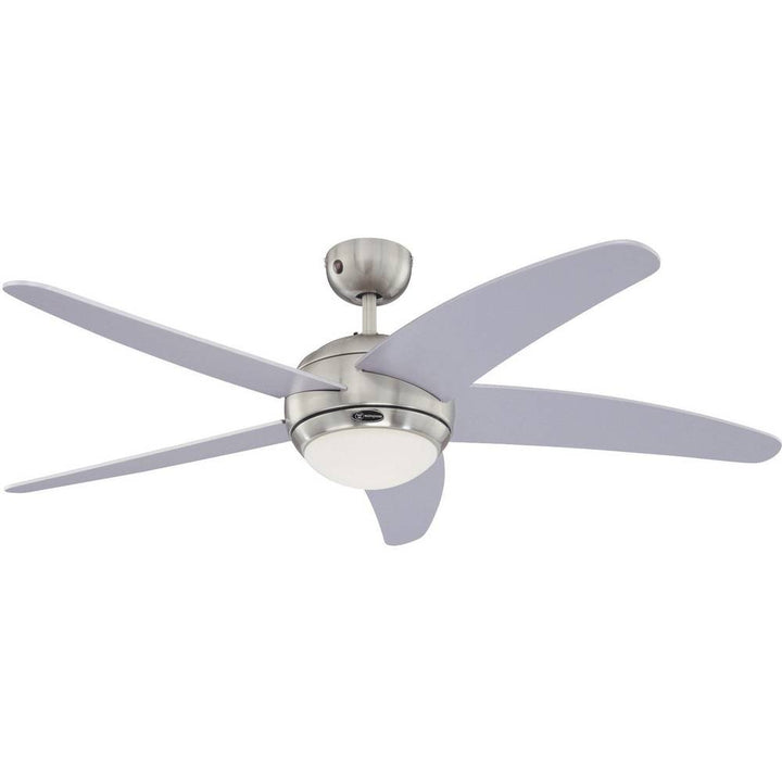 132 cm Deckenventilator Bendan 72220 mit Einzelleuchte und fünf Flügeln, Ausführung in seidenmattem