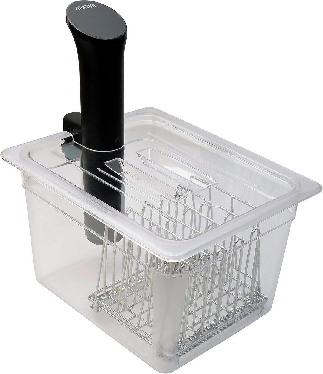 LIPAVI C10 Sous-Vide Wasserbad - 11,3 Liter, 32,3 x 26,2 x H:20,3 cm. Starkes, durchsichtiges Polyca