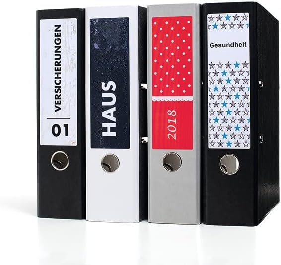 HERMA 10740 Recycling Ordnerrücken Etiketten kurz breit, 80 Blatt, 192 x 61 mm, 4 pro A4 Bogen, 320