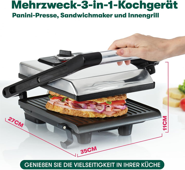 bella Panini-Presse, Sandwichmaker und elektrischer Indoor-Grill mit doppelten antihaftbeschichteten