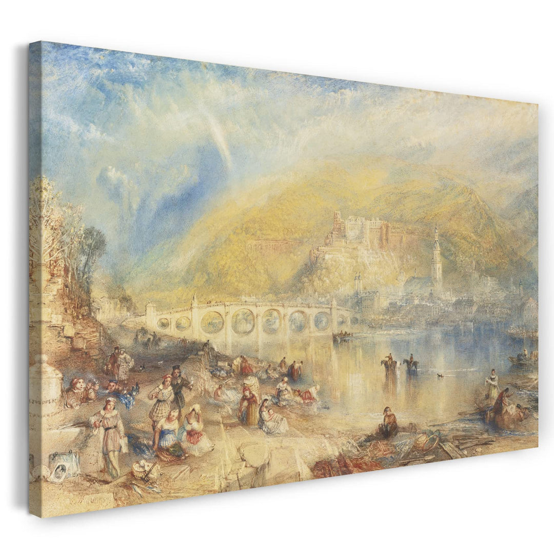 Printed Paintings Leinwand (80x60cm): William Turner - Heidelberg with A Rainbow 80x60 cm, 80x60 cm